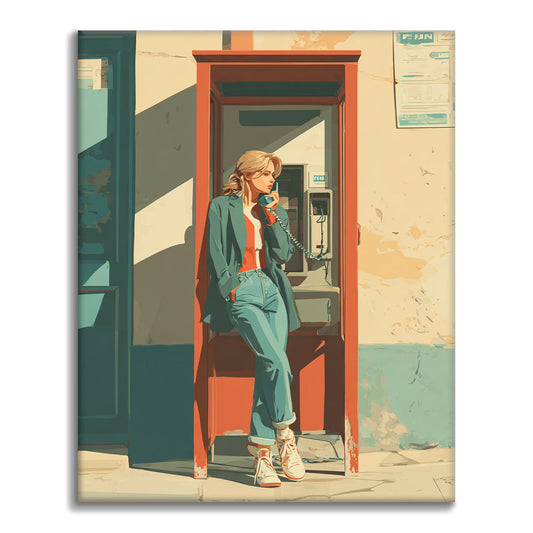 Cabina telefónica - Pintar por números