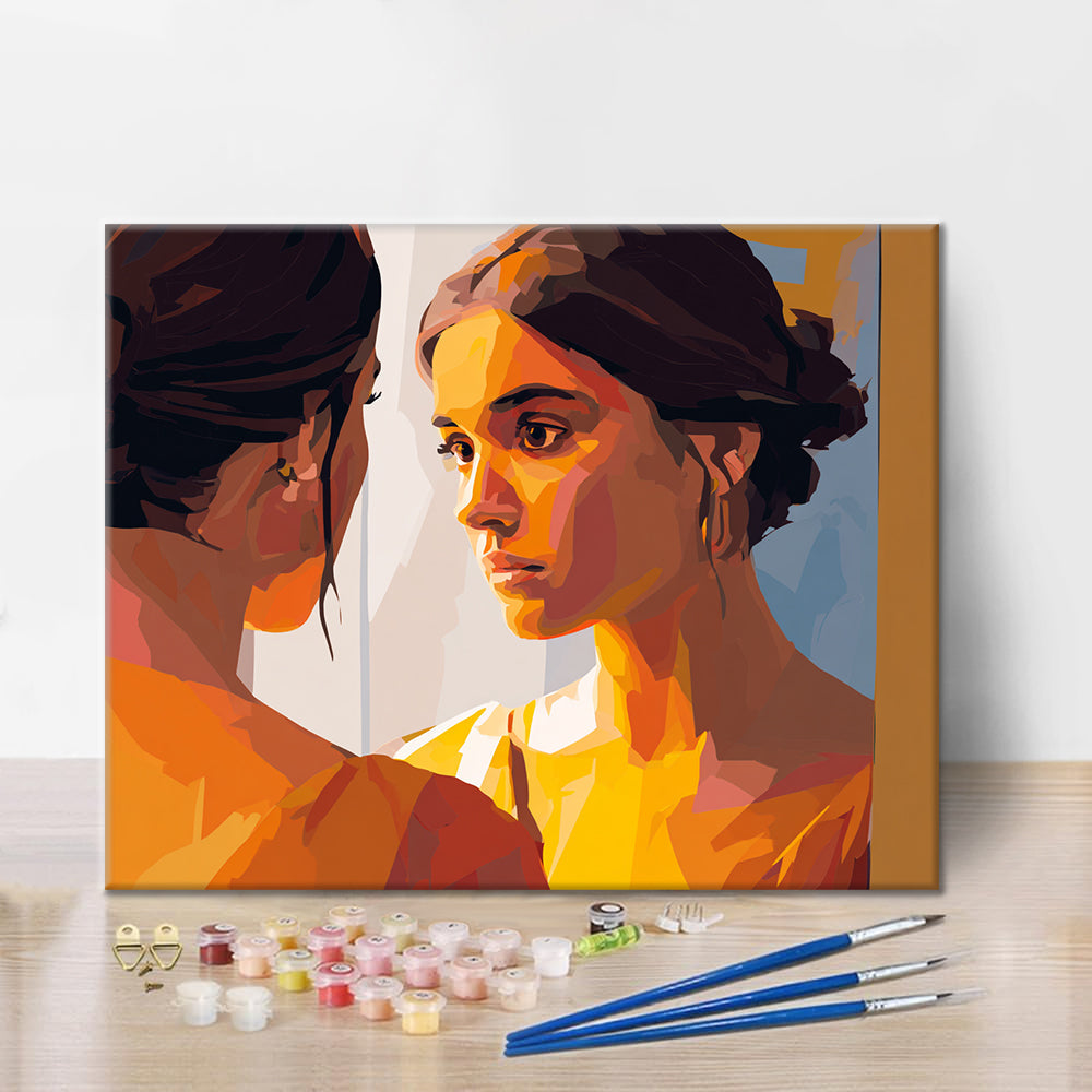 Cara reflejada - Pintar por números