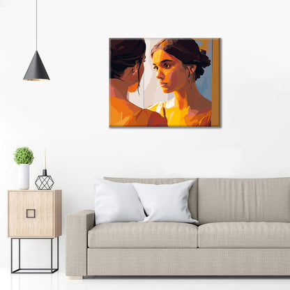 Cara reflejada - Pintar por números