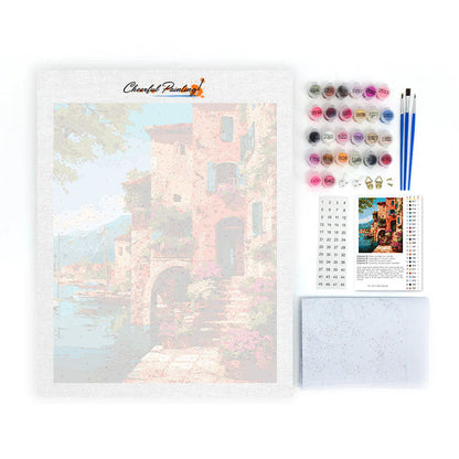 Pueblo costero - Pintar por números