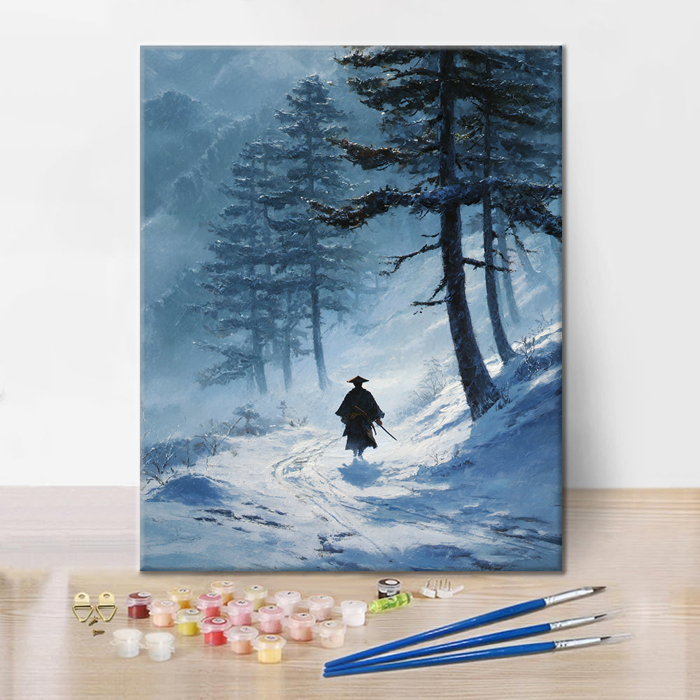 Camino nevado - Pintar por números