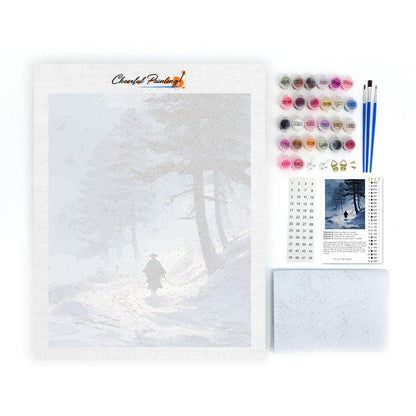 Camino nevado - Pintar por números