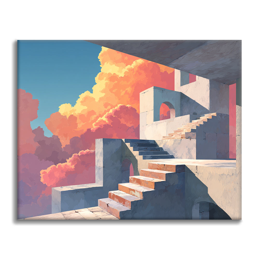 Escaleras de piedra - Pintar por números