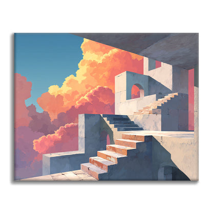 Escaleras de piedra - Pintar por números