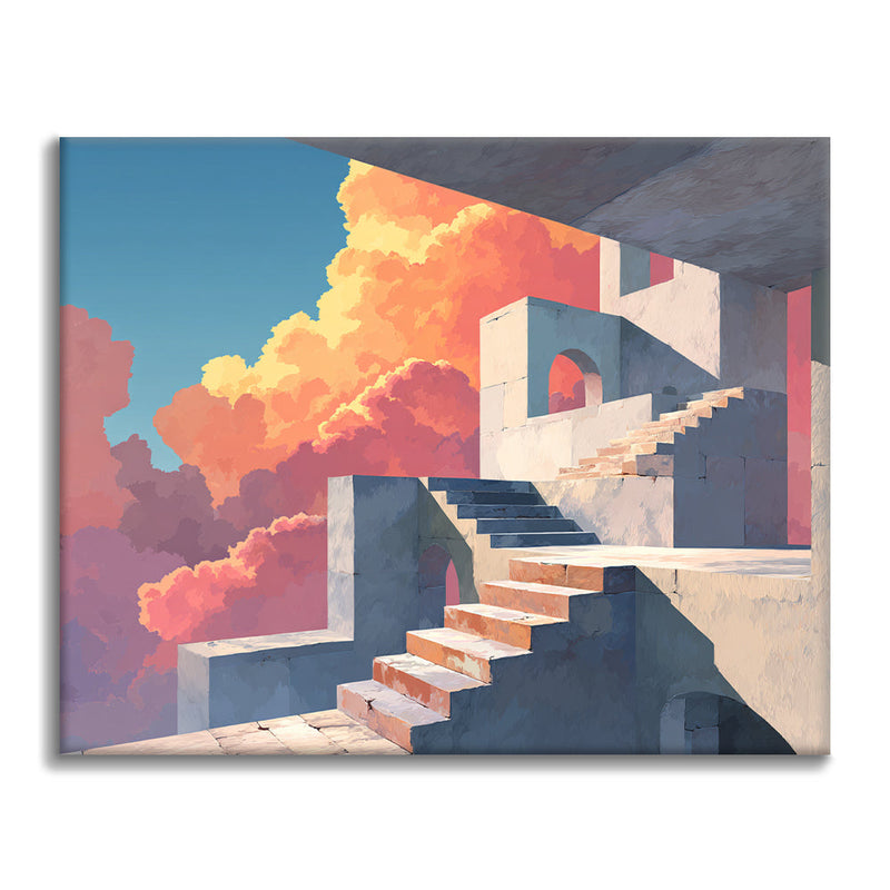 Escaleras de piedra - Pintar por números