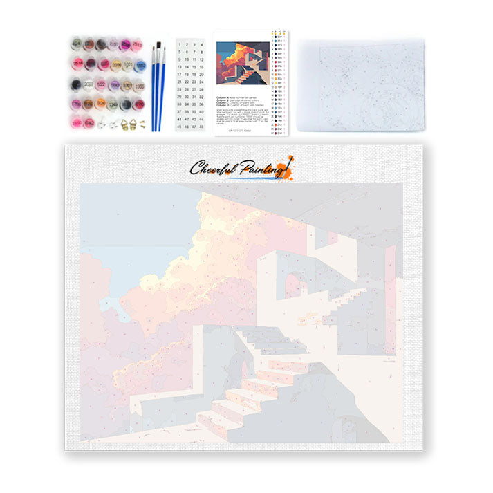 Escaleras de piedra - Pintar por números