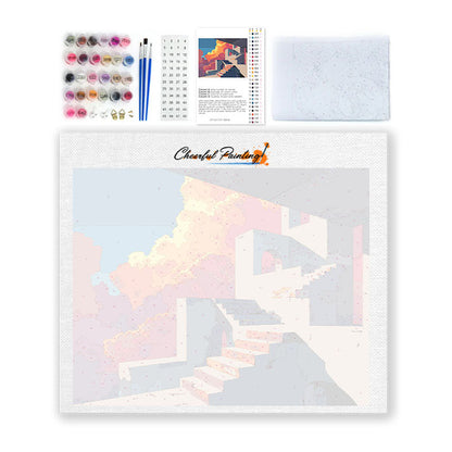 Escaleras de piedra - Pintar por números