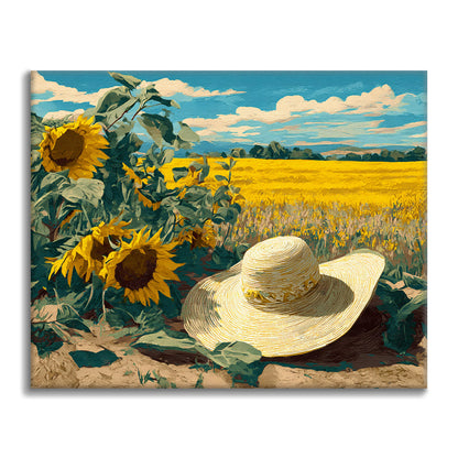 Sombrero de paja - Pintar por números