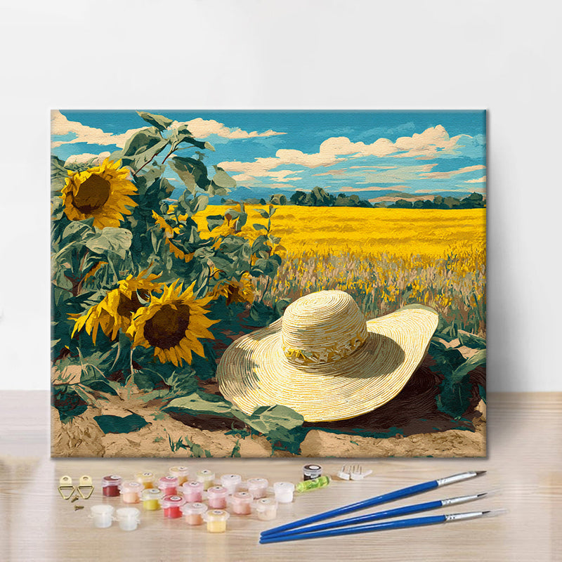 Sombrero de paja - Pintar por números