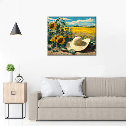 Sombrero de paja - Pintar por números