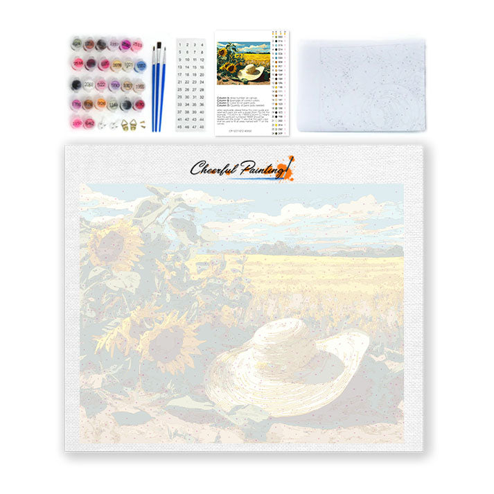 Sombrero de paja - Pintar por números