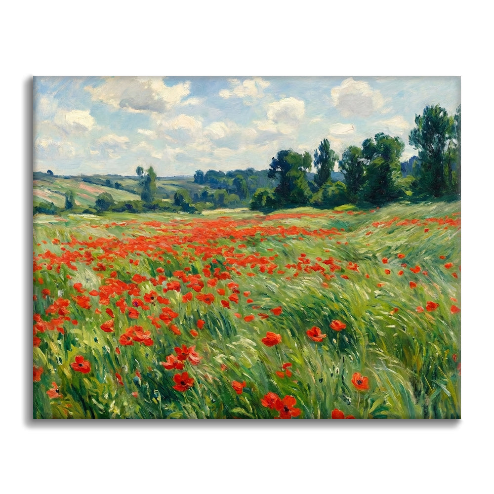 Campo de amapolas de verano - Pintar por números