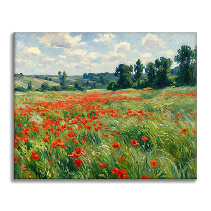Campo de amapolas de verano - Pintar por números