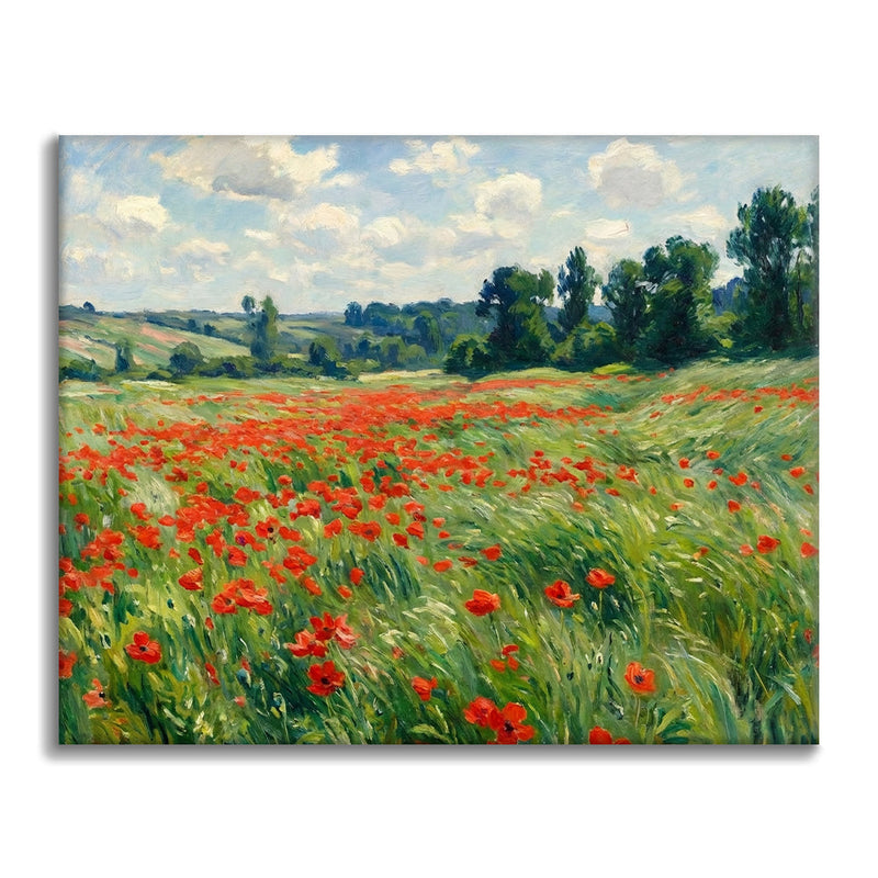 Campo de amapolas de verano - Pintar por números
