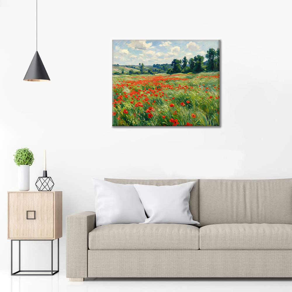 Campo de amapolas de verano - Pintar por números