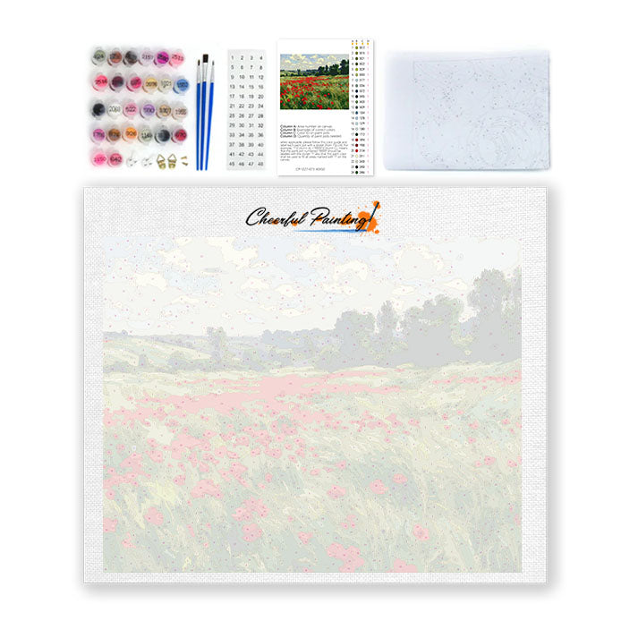 Campo de amapolas de verano - Pintar por números