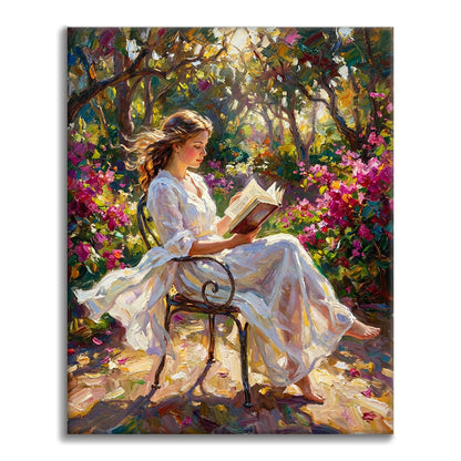 Lectura iluminada por el sol - Pintar por números