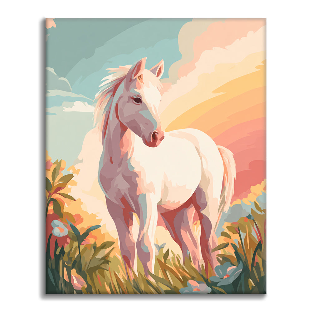 Caballito blanco - Pintar por números