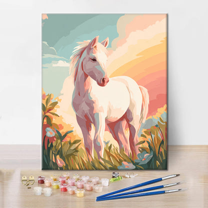 Caballito blanco - Pintar por números