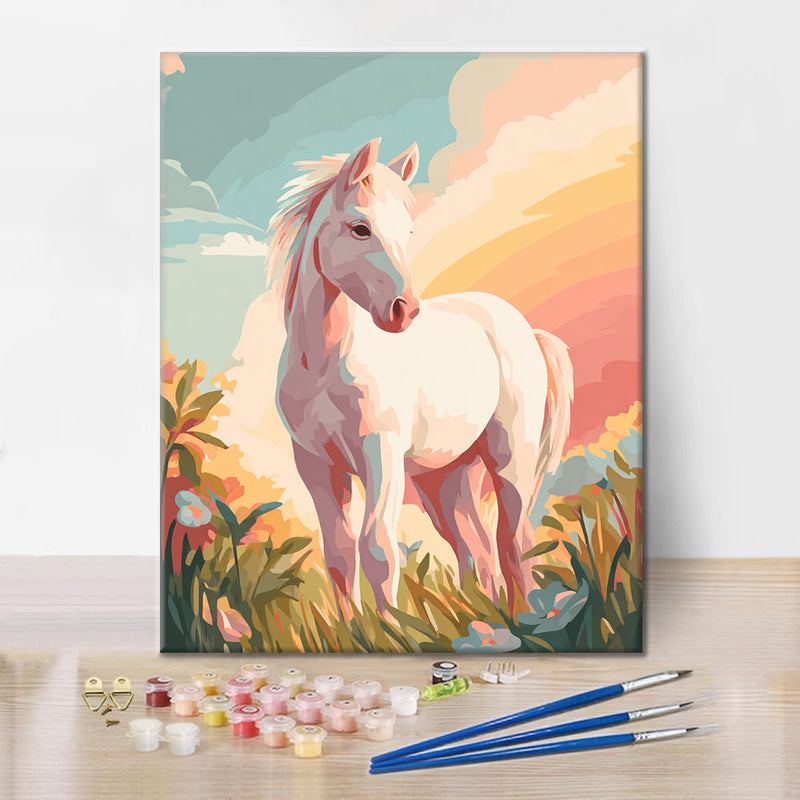 Caballito blanco - Pintar por números