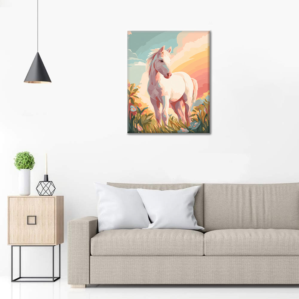 Caballito blanco - Pintar por números