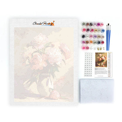 Las peonías - Pintar por números