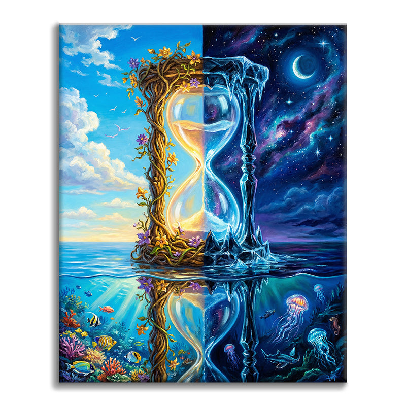 Reloj de arena del tiempo - Pintar por números