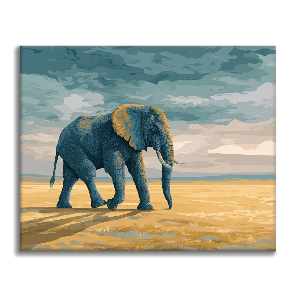 Elefante caminando - Pintar por números