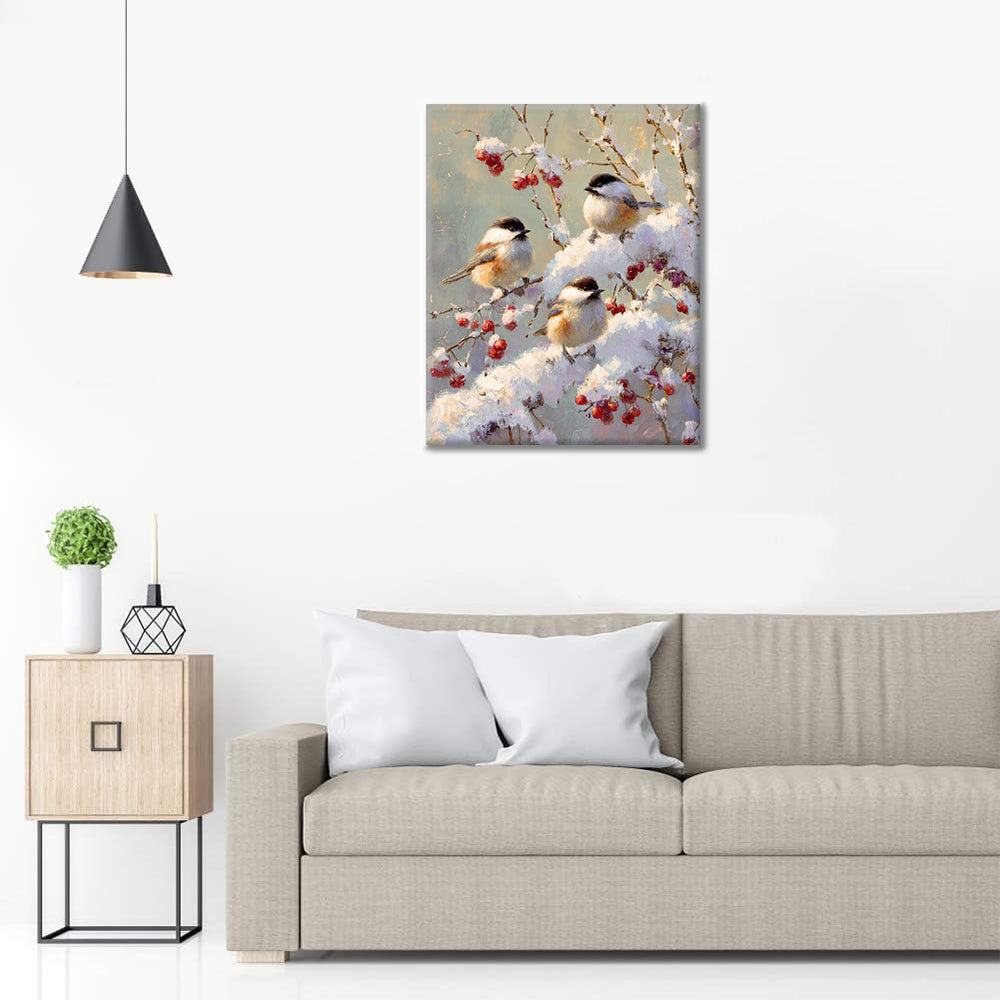 Aves de invierno - Pintar por números