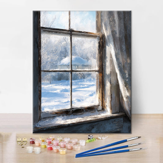 Ventana de invierno - Pintar por números