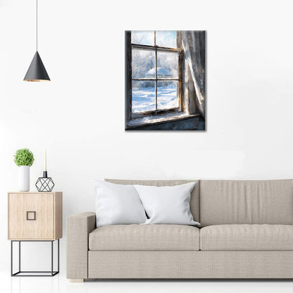 Ventana de invierno - Pintar por números