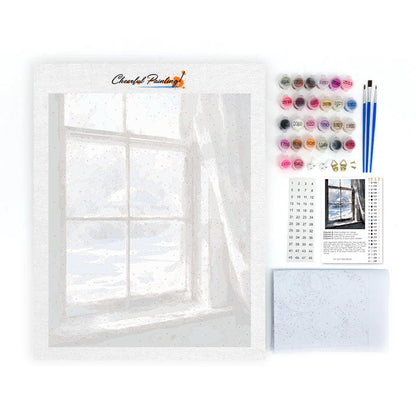 Ventana de invierno - Pintar por números