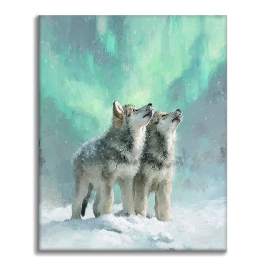 Lobos de la Aurora - Pintar por números