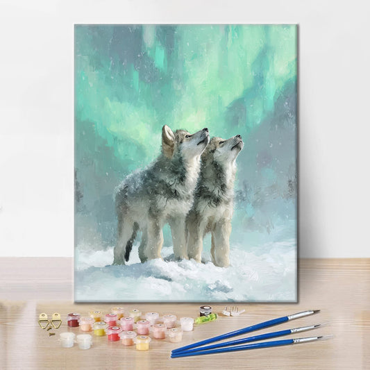 Lobos de la Aurora - Pintar por números