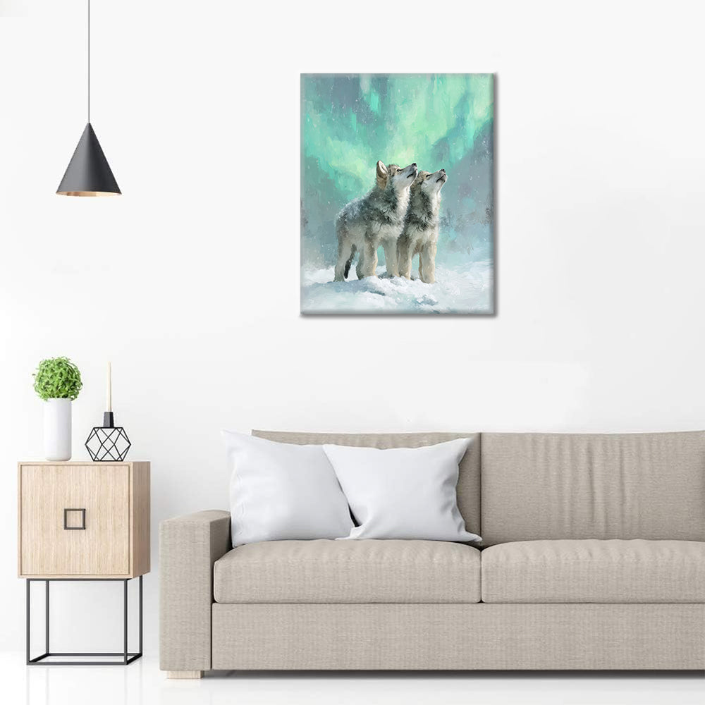 Lobos de la Aurora - Pintar por números