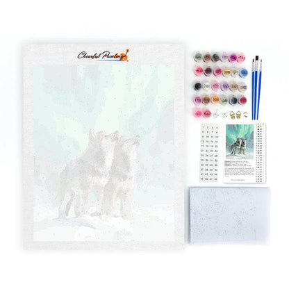 Lobos de la Aurora - Pintar por números