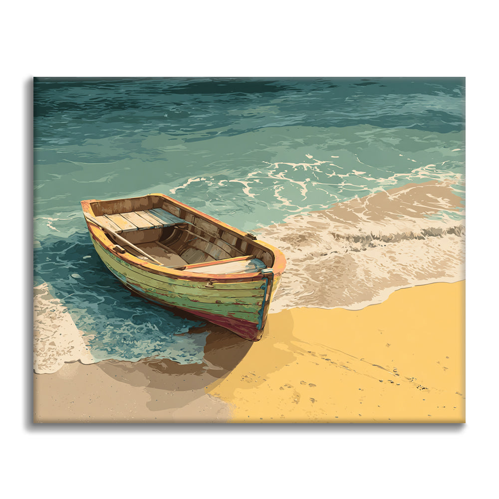 Barco de madera - Pintar por números