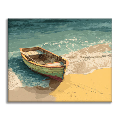 Barco de madera - Pintar por números