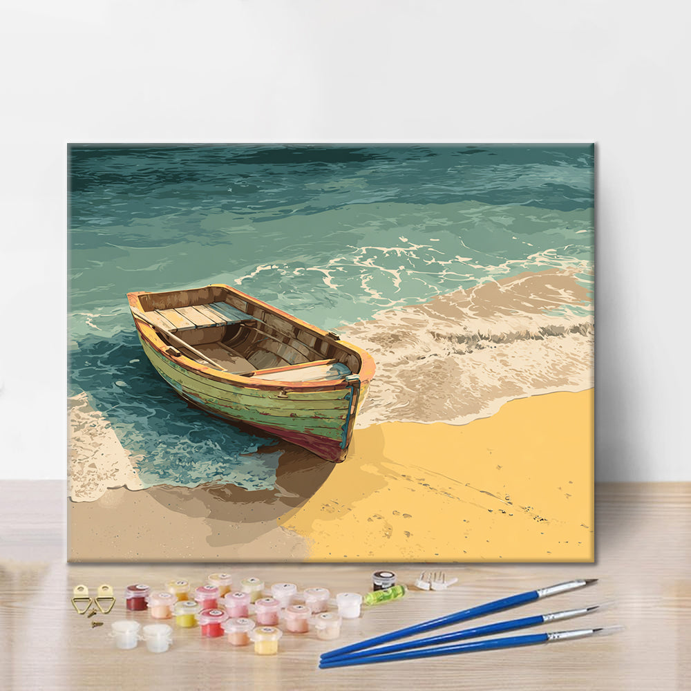 Barco de madera - Pintar por números