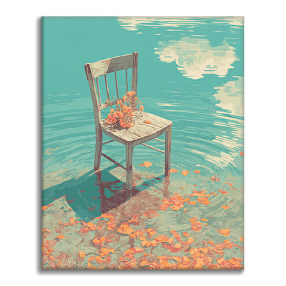 Silla de madera - Pintar por números