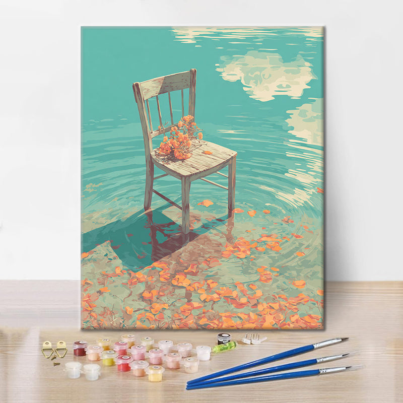Silla de madera - Pintar por números