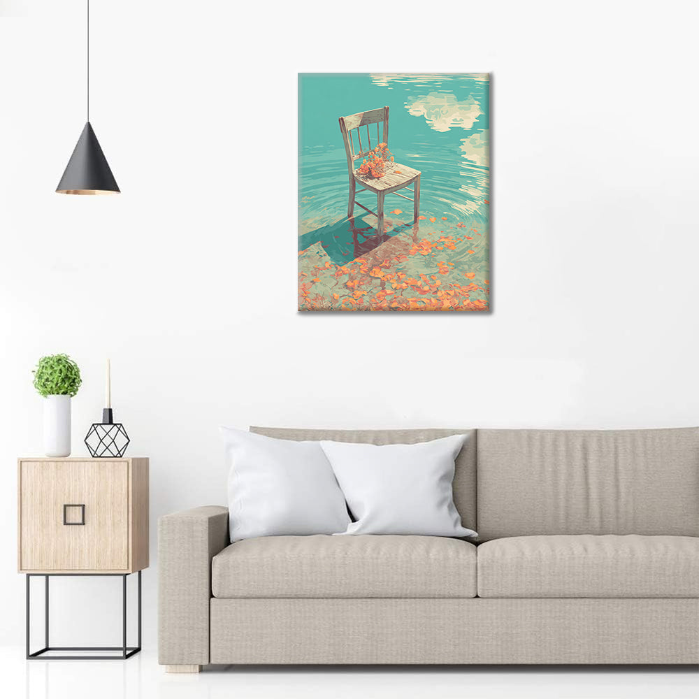 Silla de madera - Pintar por números