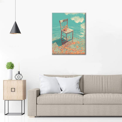 Silla de madera - Pintar por números