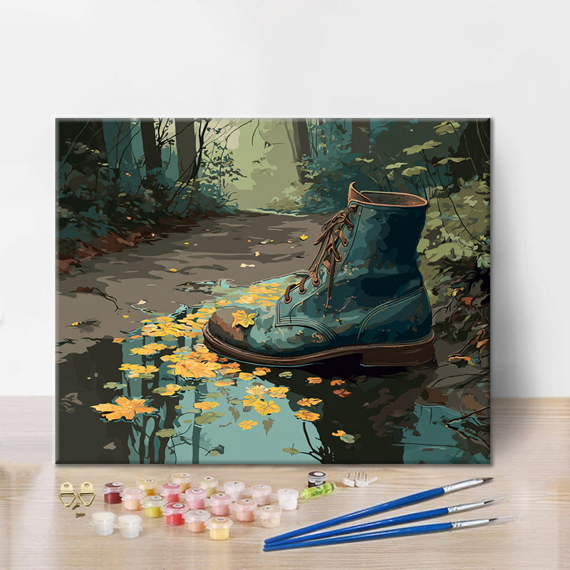 Bota desgastada - Pintar por números