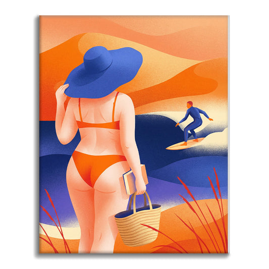 Día de playa feliz - Pintar por números