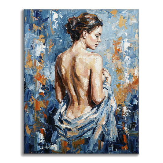 Silueta azul - Pintar por números