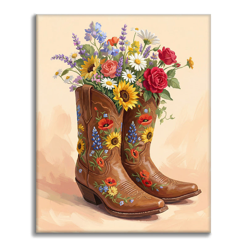 Ramo de botas - Pintar por números