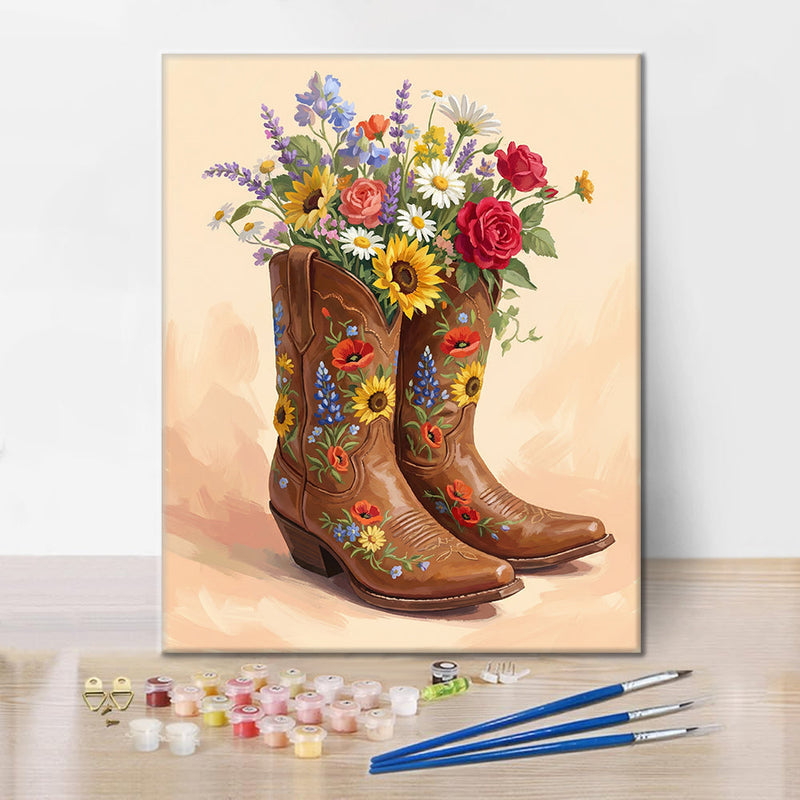 Ramo de botas - Pintar por números