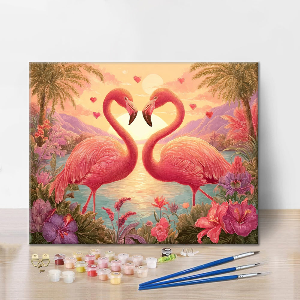 Romance de flamencos - Pintar por números
