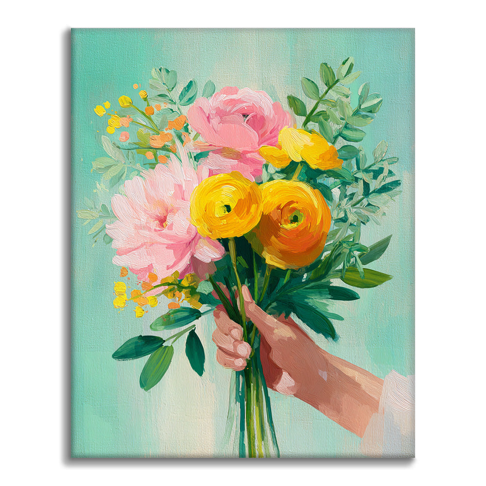 Regalo floral - Pintar por números